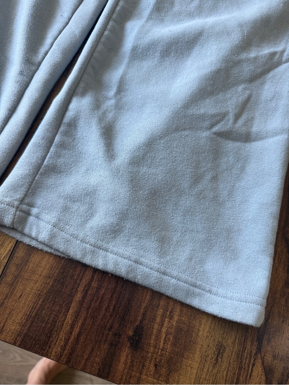 Women's Wide-Leg Drawstring Sweats in Light Blue - Picture 3 of 8